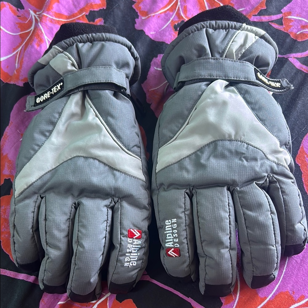 Alpine Design Gray and Black Gore-Tex Gloves